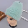 Beanie Chapéu Para Mulheres Chapéu de Inverno Chapéus Chapéus de Pele Coelho Chapéus Quente Bonnet Cap Feminino Menina