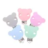 Fkisbox 10 Stück Bär Silikon Koala Nippelhalter BPA frei Maus Schnuller Clips Baby Beißring Halskette Kauen Zahnen Kette Verschlüsse 210226