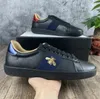 tops Fashion men's luxury and women's casual sports shoes lace up black leather bee embroidery basketball shoes