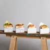 Hediye Paketi Çizgili / İngilizce Spaper Sandviç Tost Ambalaj Kutusu Burger Kraft Kağıt Torba Pişirme Öğle Yemeği Noel Partisi