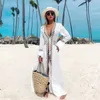 Maillots de bain pour femmes robes pour femmes 2021 chemisier de plage trou rond dentelle vacances Cardigan Bikini jupe taille unique vêtements