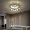 Lampadario moderno a LED in cristallo Illuminazione Anelli a specchio Lampada da soffitto per soggiorno Cucina Apparecchio per decorazioni per la casa