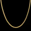 Curb Catene cubane Collana per uomini Donne Gioielli raffinati di lusso CHIKER 4MM 18K Gold Link Chain Party Gift Africa9743471