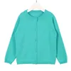 Bébé Enfants Vêtements Garçons Filles Bonbons Couleur Tricoté Cardigan Pull Enfants Printemps Automne Coton Usure Extérieure Chandail Cardigan 211106