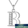 New Fashion 26 Letter A-Z Silver Plated Necklace Fashion Silver Color Jewelry Fashion Pendant Metal Stamp