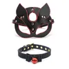 Donne in pelle BDSM Whip Collar Fetish Erotico Masquerade Halloween Carnival Cosplay Party Mask