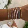 Tennisarmband för kvinnor Skinnande Vitguld Singelskikt Zircon Justerbar Slider Spänne Charm Armband Mode Smycken H133