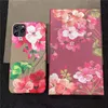 One Piece Fashion Phone Falls för iPhone 14 Pro Max 13 14 Plus 12 11 X XR XSmax Cover Pu Leather Flower Shell Samsung Galaxy S20 S20p S10p Obs 21 20 Ultra med låda