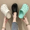 Wholesale 2022 Women Sandals Summer Shoes Rubber Girl Garden Shoes Black Beach Flat Sandals Slippers Y220315