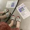 スリッパ夏の女性パールデコレーションサンダル女性の靴を履いているカジュアルフラットソリッドカラー2021 VC004
