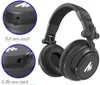 Professional DJ Studio Monitor Headphones Over Ear and Detachable Plug & Cable with 50mm Driver for music Podcast