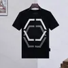 179 A115 Designer Mens PP Skull Diamond T koszule krótkie rękawowe marka Spring i Summer High O-Neck Quulls Tshirt Tees Phillip Pl