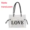 HBP 2021 Spring and Summer New Mike Tea Color Transparent Letter Bag PVC Plastic Shoul Shopping Bag BEACH MOMMY PAG LARGE CAPAC290P