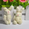 20 adet / grup Mini Peluş Bebekler 6 cm Ortak Tavşan Peluş Oyuncaklar Hediyeler Doğum Günü Düğün Parti Dekor Q0727
