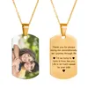 Collana di design Gioielli di lusso Ciondolo personalizzato con targhetta per cani Personalizzato Nome mamma Po Colore argento Incisione Targhetta con ciondolo per regalo di famiglia femminile