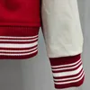 Varsity Jacka Läderhylsa Jacket Letter Mens Red Black Jackets Styles Reglering Jacka Anpassad baseball Högkvalitativ anpassning Rockar