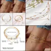 Anklets sieraden 2021 Love Cross Rhinestone Mti-Layer Anklet Footwear Drop levering H3ICA