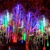 FENGRISE Outdoor Meteor Shower Rain Fairy String LED Light Garland Christmas Room Decorativo Impermeabile Holiday ing Y201020