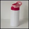 DIY Sublimatie 12oz Watter Bottle Straight Tumbler Roestvrijstalen Sippy Cup 350 ml Straw Cups Goede kwaliteit voor kinderen 80 S2