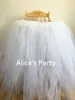 Décoration de fête 90 cm de haut blanc Tulle jupe enfants salle à manger chaise haute bannière anniversaire bruant bébé 1st pépinière guirlande