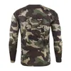 Camouflage T Shirt Men's Breathable Quick Dry Long Sleeve T-shirt Male Outdoor Sports Army Combat Tactical Military Camo Tshirts 210304
