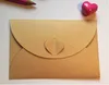 50pcs/Packing Bags Handmade Heart Kraft Envelope Vintage Envelopes Retro Stationery Set Postcard Photo Storage Christmas Gift Package
