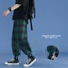 Trendy Plaid Streetwear Spodnie męskie Wygodne Pant Letnie Luźne Wygodne Casual All-Match Koreański Joggers Spodnie 211110
