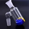 Wholesale 14mm 18mm Male Female Glass Ash Catcher Hookah Accessories With Colorful Silicone Container Reclaimer Ashcatcher For water Dab Rig Bong
