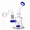 Narghilè Becher Bong Pipa ad acqua Fumo di vetro Bruciatore a nafta Tubo Unico Narghilè Bong ad acqua Piattaforme petrolifere 14mm Ciotola Pezzo Shisha