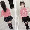 Girls Sweater Kids Coat Outwear 2021 Stars Plus Velvet Thicken Warm Winter Autumn Knitting Tops Cotton Cardigan Children's Cloth Y1024