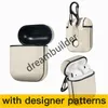 Étuis de créateurs de mode pour AirPods 3 Airpod Pro Case 1/2 housse Protection Package porte-clés coque d'écouteur avec des couvertures de motifs de luxe