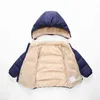 Croal Cherie Children's Parkas Zimowa Kurtka Dla Dziewczyn Chłopcy Płaszcz Dzieci Ciepłe Grube Aksamitne Kapturem Coats Coats Outerwear 90-130 211027