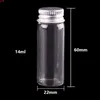 50pcs Size 22*60mm 14ml Transparent Glass Perfume Spice Bottles Tiny Jars Vials With Silver Screw Cap DIY Craftgood qty