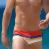 Swimwear masculin Austinbem Brand sexy hommes maillots de bain de natation boxer trunks de surf shorts homosexuels homosexuels