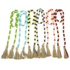 Tassel Wood Bead Candy Color Decor Wisiorek Nordic Line Line Tassels Drewniany Koralik Wystrój Wisiorek Długi 149cm ZZZE5145