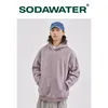 SODAWATER Harajuku Fleece Hoodies Unisex Streetwear Fashion Blank Oversized Hoodies Men Solid Color Hoodies Pullovers 169W 201127