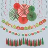 Natal decorativo suprimentos bandeira de papel puxando bandeira da cor da letra da festa