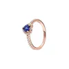 Hohe Qualität 100% 925 Sterling Silber Fit Pandora Ring Schmuck Gold Neues Erhabenes Herz Rosa Grün Ring Verlobungsliebhaber Mode Ehering Für Frauen