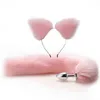 Nxy Anal Toys Fox Tail Sex Butt Plug Set with Hairpin Kit Butplug Prostate Massager for Couples Cosplay 1218