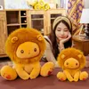 25cm 40cm Plush Lion Toy Fluffy Cute Lion Soft Doll Stuffed Animal Kids Toys Birthday Christmas Gift for Children Q0727