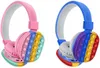 Kopfmontierter Netter Regenbogen Bluetooth-Stereo-Headset für Kinder, Spielzeug Zappeln sensorischer Push-Squeeze als Geschenk