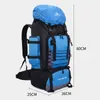 Backpacking Packs 90L 80L Travel Bag Camping Ryggsäck Vandringar Armé klättring Vandring Sportpås stor kapacitet XA857WA P230510