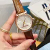 Brand Watches for Women Girls Crystal Big letters style Leather strap Quartz wrist Watch L40333S