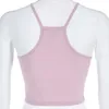 Verão 2019 mulheres lantejoula sequecas pescoço tanques tops moda strapless sólido slim colheita top ladies rosa camisole fêmea camis y0622