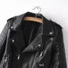 Women's Leather & Faux Wmoen Jacket Spring Autumn Turn Down Collar Zipper Vintage Outwear Ladies Biker Moto Short Coats Female Coat