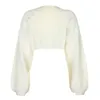 WOMENGAGA Korean Knitted Cardigan Top's Autumn Thin Lazy Style Loose Full Sleeve Short Sweater Sexy Womens ZNG9 210603