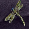 Bronze libellule strass broches mode insecte femmes Style rétro luxe brillant broche broches boutonnière vêtements accessoires