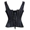 Steampunk Corset met Cup Lingerie Zipper Side-bandjes Overbust Taille Trainer Bustier Plus Size 211218