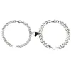 Bracelet magnétique pour Couples, en acier inoxydable, en forme de cœur, attrayant, pour hommes et femmes, cadeaux de saint-valentin 281f