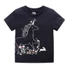 Salto metri Toddler Girls Tees 100% vestiti di cotone per bambini 2-7T Summer Cartoon Tops School Cute 210529